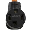 Ac Works 1.5FT 50A 14-50 Piggy-Back Plug with 14-30R Connector Adapter Cord PB14501430
